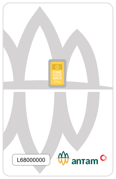 Emas batangan Antam 0,5 gram