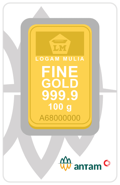 Emas batangan Antam 100 gram
