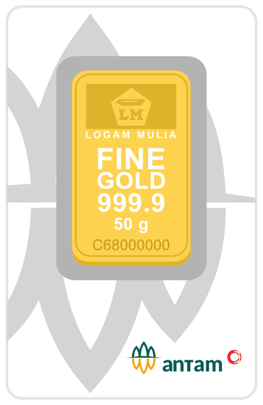 Emas batangan Antam 50 gram